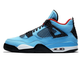 Nike Air Jordan Retro 4 ‘CACTUS JACK’ (Синие) сбоку