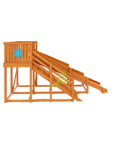 Деревянная зимняя горка "IgraGrad Snow Fox", скат 4 м