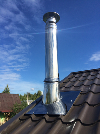 КОНУСНЫЙ ПРОХОД  С ХОМУТОМ (0,5ММ) (КРЫШНАЯ РАЗДЕЛКА) (нержавейка)