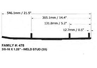 Коньки SPI A-04-0-4-478 для BRP LYNX/Ski-Doo Skandic Super Wide Track (1997-2004) GLX 5900 (1999-2003) 6900 FCE (1999-2003) Forest (1999-2003) (M5344021, M5342119, 5344021)