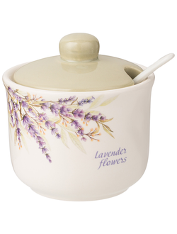 САХАРНИЦА С ЛОЖКОЙ "ПРОВАНС" 10*9,5 см 300 мл