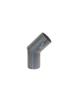 D180 SDR11 ОТВОД 01°- 45° СВАРНОЙ СЕГМЕНТНЫЙ ПНД ПЭ100