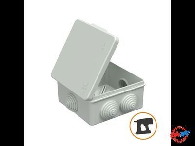 Коробка распределительная 40-0302 для о/п безгалогенная (HF) серая 100х100х50 Промрукав