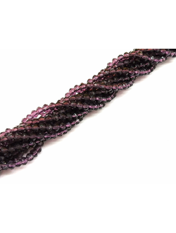 Бусины стеклянные граненные "Рондель", 2 мм, цвет сиреневый (315)