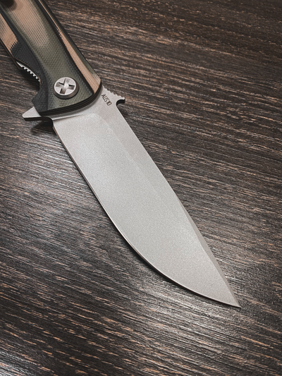 Складной нож ЧИЖ-DOUBLE HD рукоять G10, цвет тайга