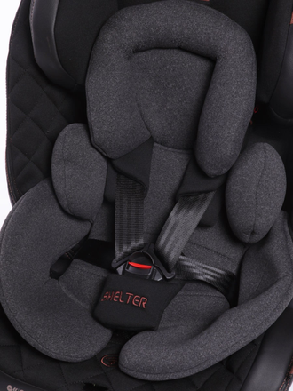 Автокресло Baby Care Shelter 0-36кг, IsoFix, поворотная база 360, Eco Black / Dark Grey