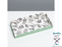 Коробка для кондитерских изделий с PVC крышкой «Грозди», 10,5 × 21 × 3 см