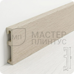 Плинтус напольный Salag Alpha 80*16*2400 мм. AP8199 Шато