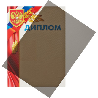 Обложки для переплета пластиковые Promega office дымч.рис, А4, 400мкм, 100шт/уп