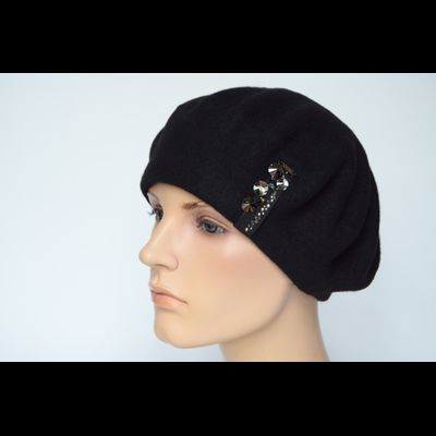 Vizio итальянский берет из фетра 1008 BL черный