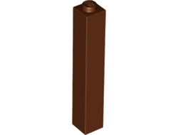 Brick 1 x 1 x 5 - Solid Stud, Reddish Brown (2453b / 4226966)