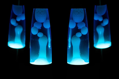 лава лампа синяя