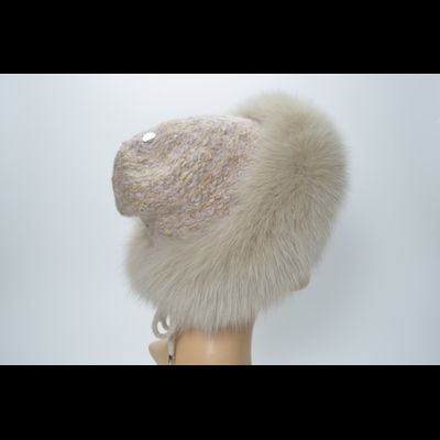 Шапка Vizio 1327 CCP  V розовая с мехом