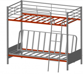 Двухъярусная кровать-диван Мадлен - 2 (цвета в ассортименте)