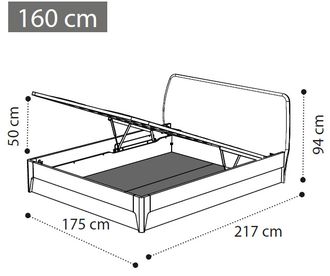 Кровать "Akademy" 160х200 см с подъёмным механизмом от Спальни Akademy Camelgroup в Севастополе и в