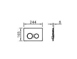 VitrA Панель смыва Sirius, цвет черный, для инсталляций, 740-0411