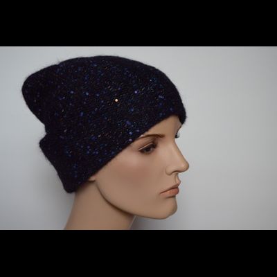 Синяя меланжевая шапка с украшением Vizio Италия 6926 CL