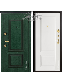 МЕТАЛЮКС (БЕЛАРУСЬ). GrandWood ИМПЕРАДОР 100 мм. ТРЕХКОНТУРНАЯ. ШПОН ДУБА ArtWood МАЛАХИТ (ТЕМНО-ЗЕЛЕНЫЙ)/ ЭМАЛЬ ArtGlase БЕЛЫЙ