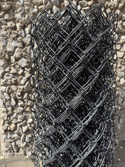 Сетка рабица ПВХ 50х50, рулон 10м (d= 2,5 мм, h=1,2 м) Серый графит