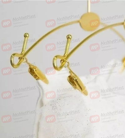 NYJ2807 Вешалка металлическая для нижнего белья, прищепка сварка с силиконом, цвет: золото