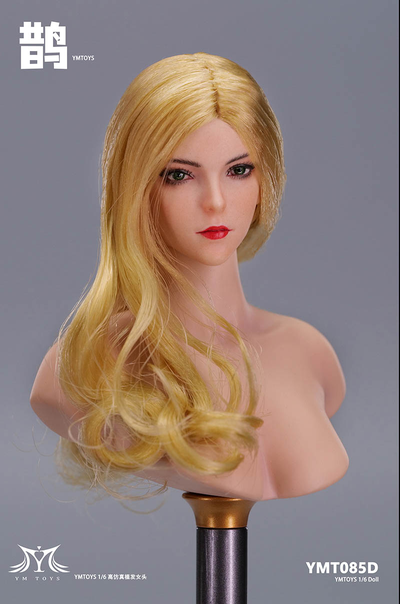 Женская голова (скульпт) с длинными светлыми волосами - 1/6 scale Asian Female Head Sculpt Que Magpie (YMT085D) - YMTOYS