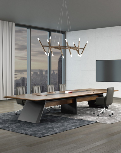 Стол переговорный ED78.280120-Г-орехметеоритно-серый, цвет Грецкий орех/метеоритно-серый