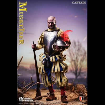 Испанский мушкетер-сержант (медно-никелевая версия) - КОЛЛЕКЦИОННАЯ ФИГУРКА 1/6 Series of Empires Spanish Conquistadors Nickel Silver Edition MUSKETEER SERGEANT (SE138) - COOMODEL