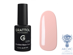 ( 9мл ) Камуфлирующая База №6  для гель-лака Grattol Rubber Base