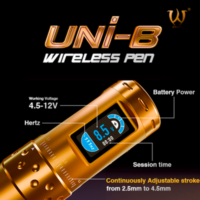 Беспроводная тату машинка AVA UNi-B Adjustable stroke 2.5-4.5mm Black