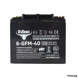 Аккумуляторная батарея RuTrike 6-GFM-40 (12V43A/H C20)