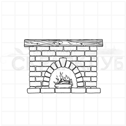 Штамп сидящий дед мороз