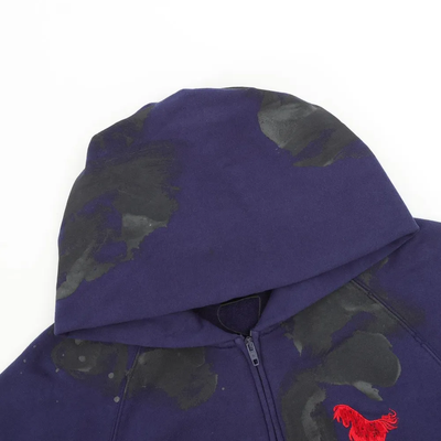 Толстовка Balenciaga Zip Hoodie Navy