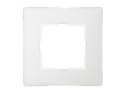 1L1001GWM Рамка одинарная Стекло, белое матовое