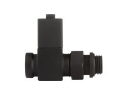 Набор дизайн-вентилей Royal Thermo CUBE, прямой (чёрный) 1/2"