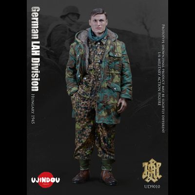 ПОВРЕЖДЕНА УПАКОВКА - Немецкий солдат в Венгрии, 1945 г - КОЛЛЕКЦИОННАЯ ФИГУРКА 1/6 WWII German LAH Division Hungary 1945 (UD9010) - UJINDOU