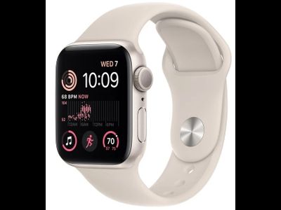 Apple Watch SE 2022, 40 мм, корпус из алюминия, спортивный ремешок сияющая звезда (MNT33LL)