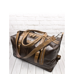 Кожаная дорожная сумка Campora Premium dark brown (арт. 
4019-52)