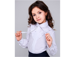 Д 5132 Блузка длинный рукав Рюша р.122-158