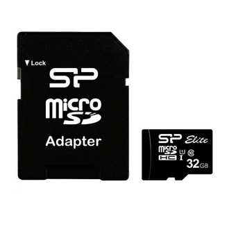 Карта памяти Silicon Power Elite microSDHC 32Gb UHS-I + адаптер,SP032GBSTHBU1V10SP