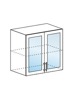 ШКАФ ВЕРХНИЙ СО СТЕКЛОМ 700 (ШВС 700)