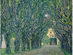 Купить греющую картину с фото репродукции Густава Климта Парковая аллея дворца Каммер