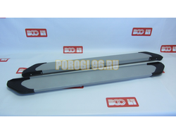 Пороги подножки "Classik Silver" 2100 мм для Lada LARGUS I 2012-