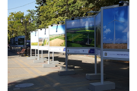 Выставка фотографий ветрогенераторов Росатома. Ставрополь, сентябрь 2021 г 