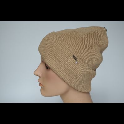 Шапка Италия Vizio 1200  бежевая с отворотом
