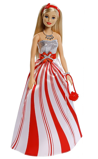 Красно-белое праздничное платье. (1781)