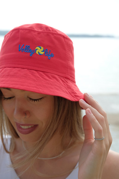 Панама взрослая красная (логотип Volleylife)