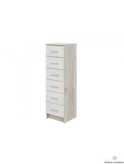 Гармония КМ 602 Комод 6 ящиков Крафт белый/Крафт серый