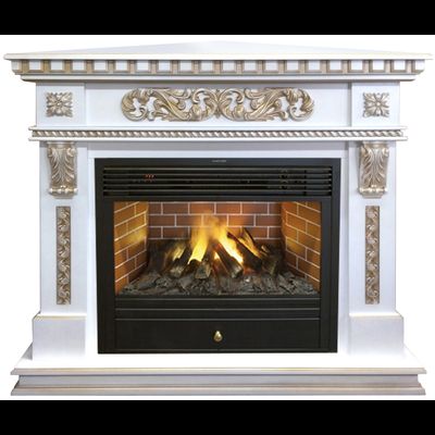 Угловой электрокамин Verona WT с очагом 3D Novara 26