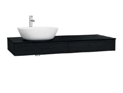 Модуль под раковину с выдвижным ящиком, Vitra Origin, 120 см, левосторонний, черный дуб, 65679