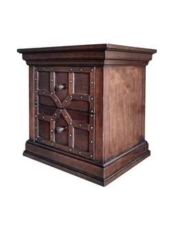 Тумба прикроватная с клепками.